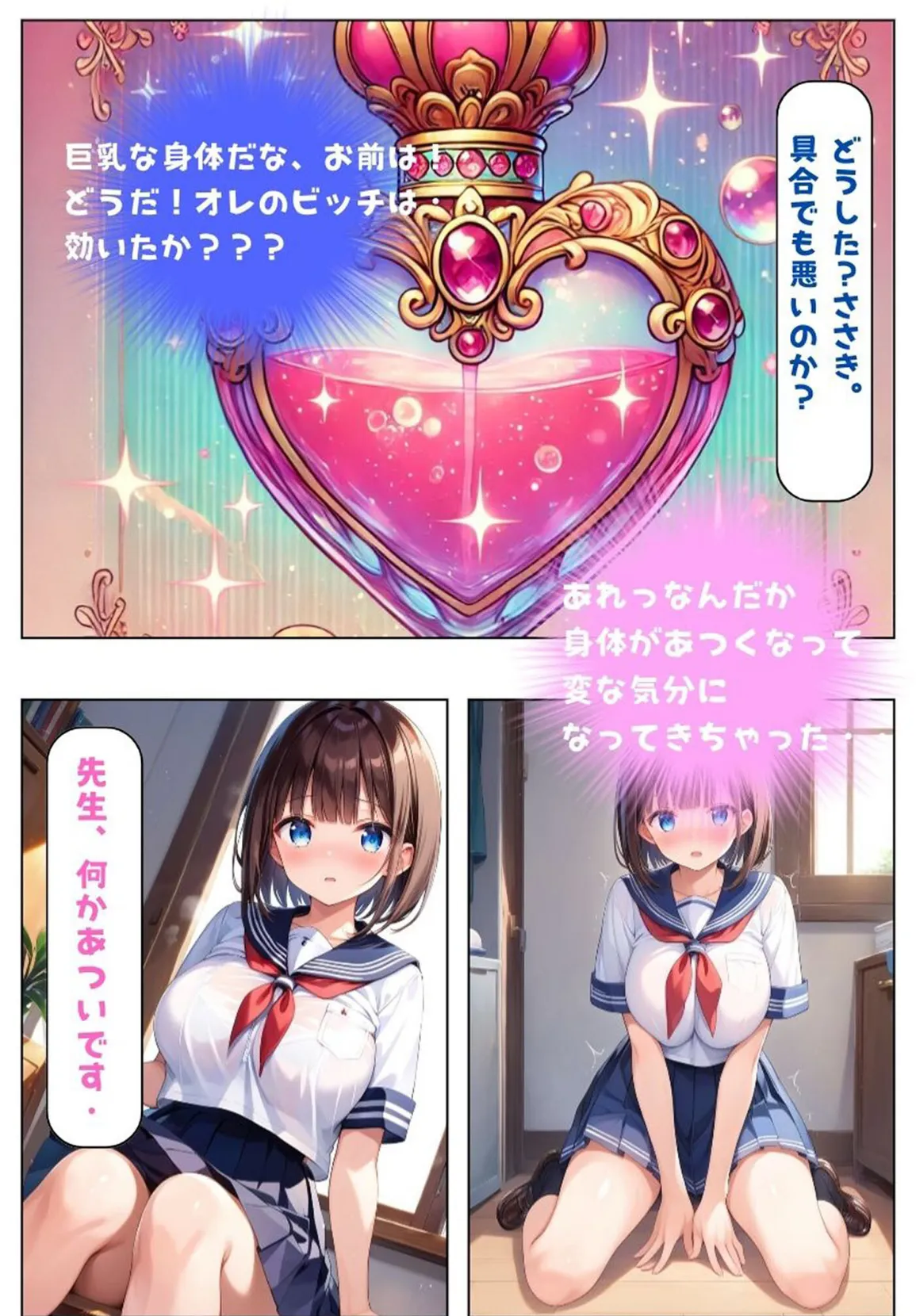 キモおじ●●の性教育●●学園。●●香水でヤリまくる話。 モザイク版 9ページ